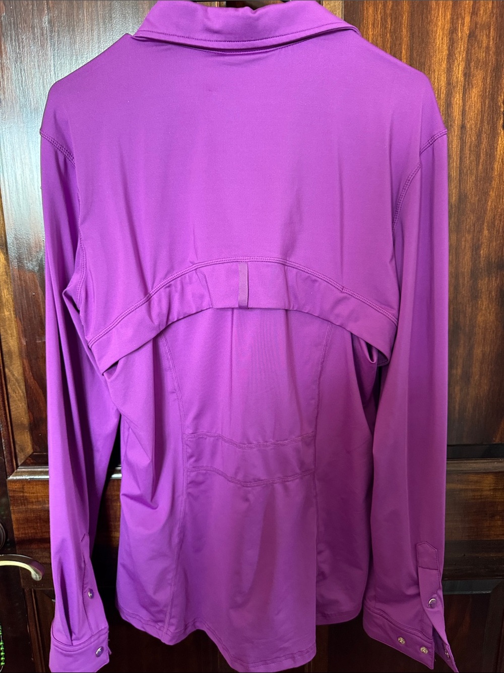 Large Ranch Dress’n Vented Performance Rodeo Shirt Bright Purple - Picture 3 of 6
